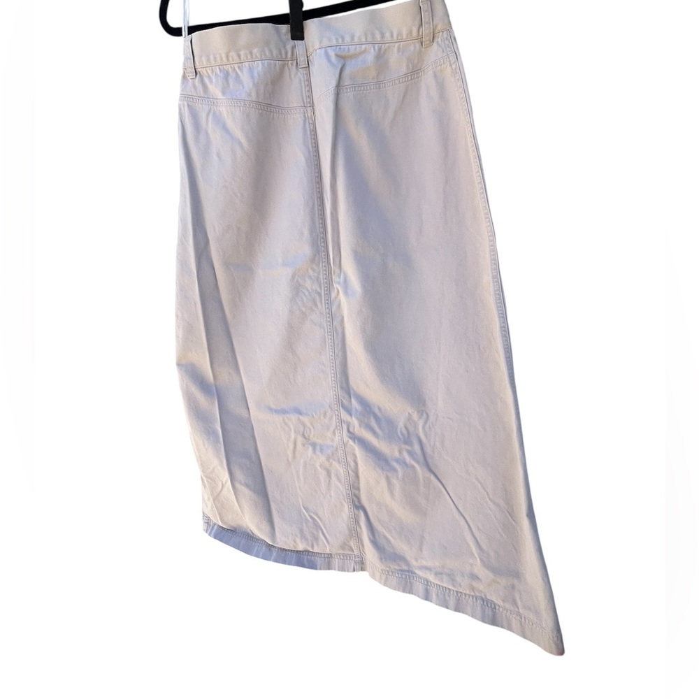 Lauren Ralph Lauren White Button-Front Midi Skirt | Classic Spring Preppy Style - Picture 4 of 12